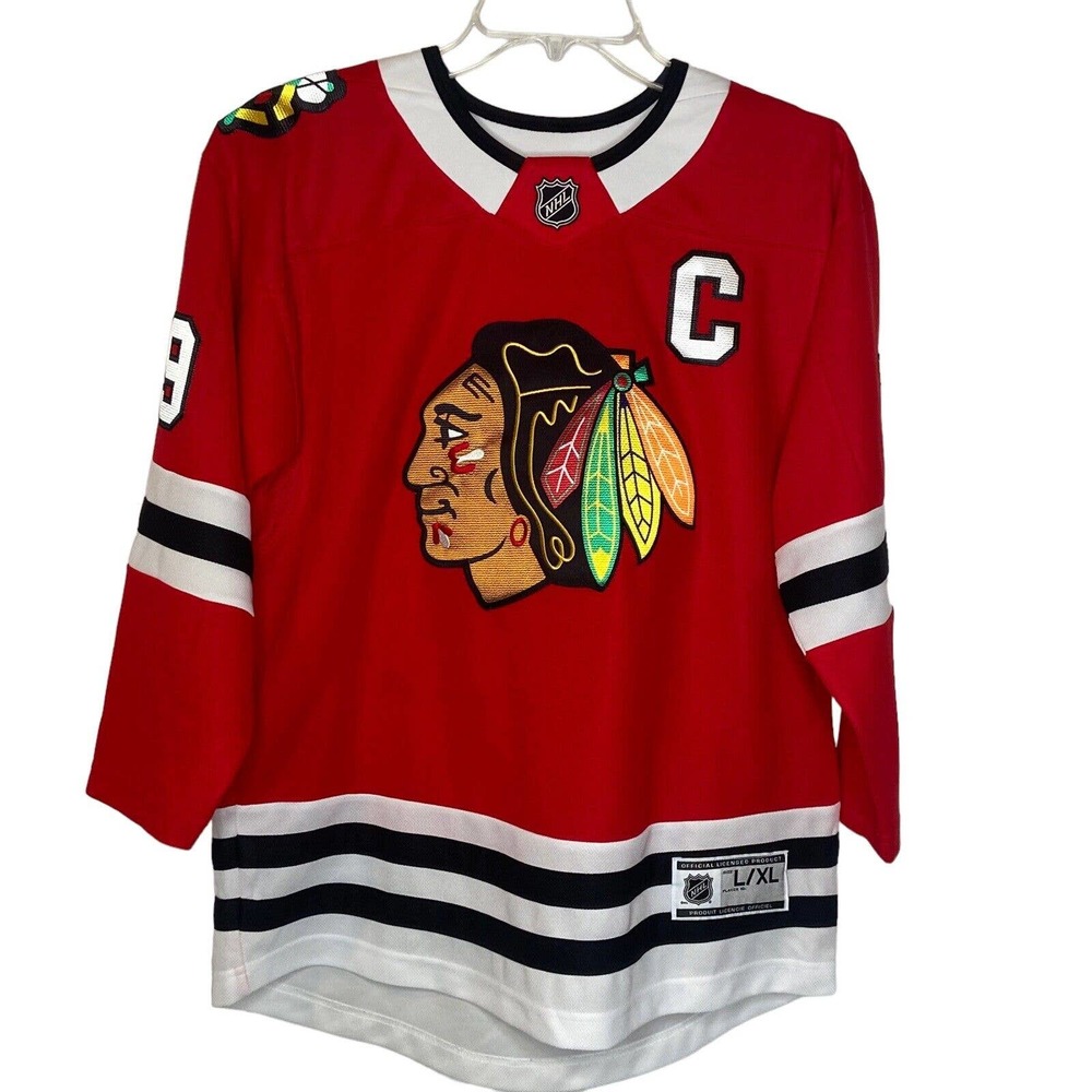 NHL Officially Licensed Blackhawks Toews #19 Home Youth Jersey sz L/XL
